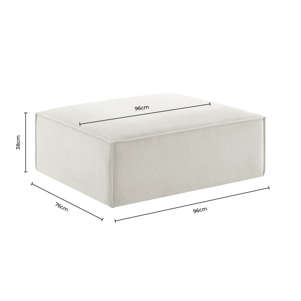 Brooklyn Pouffe - Ink