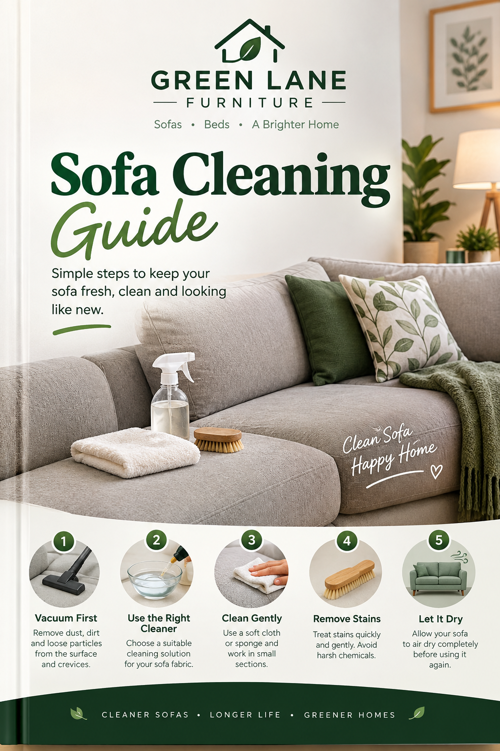 GREEN LANE FURNITURE Sofa Cleaning Guide