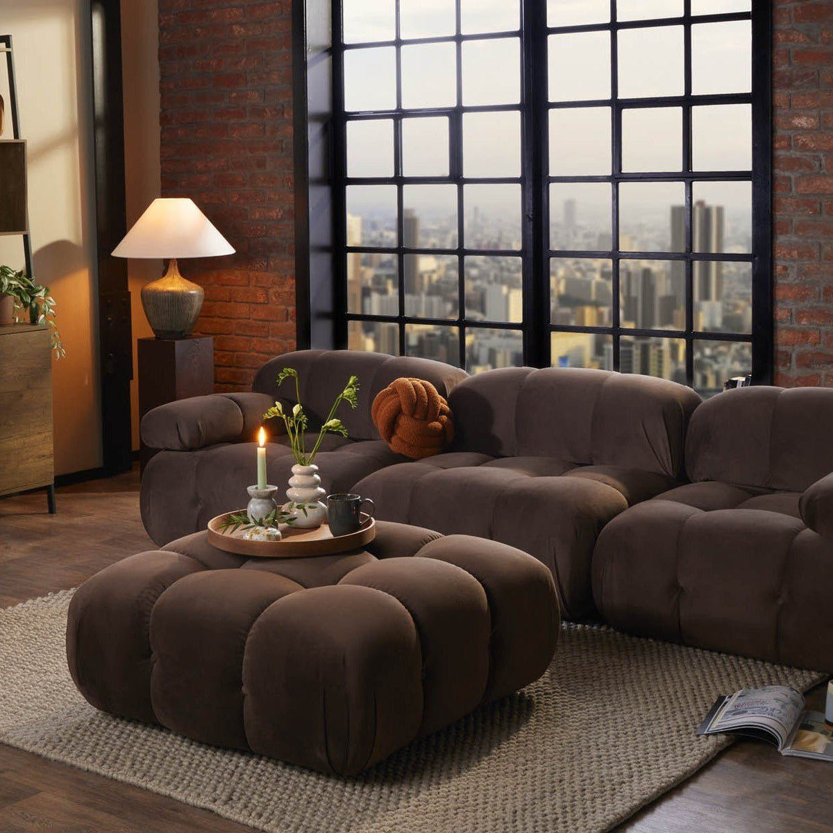 Bondi 3 Seater Sofa - Cappuccino