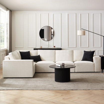 Brooklyn Large Left Hand L-Shape Sofa - Ivory