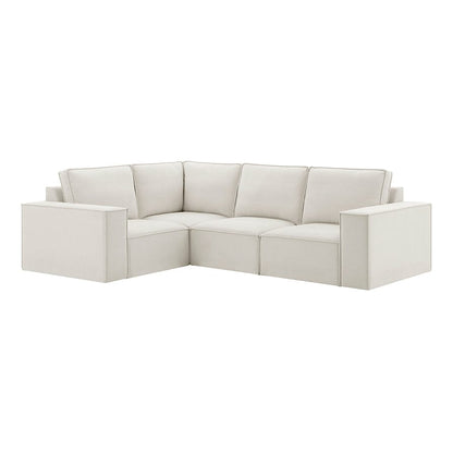Brooklyn Small Left Hand L-Shape Sofa - Ivory
