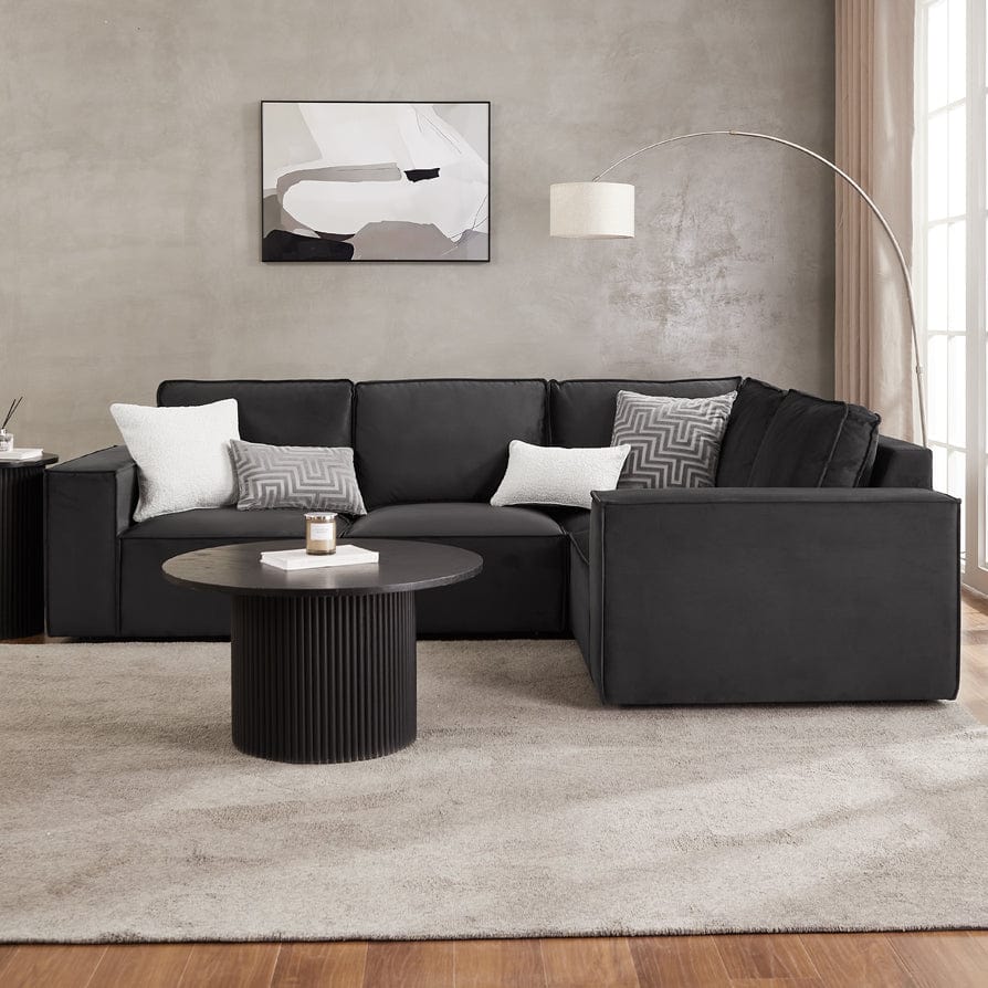 Brooklyn Small Right Hand L-Shape Sofa - Ink