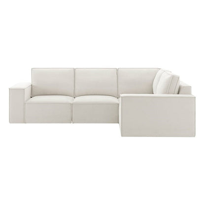 Brooklyn Small Right Hand L-Shape Sofa - Ivory