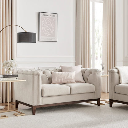 Chesterfield 2 Seater Sofa - Stone
