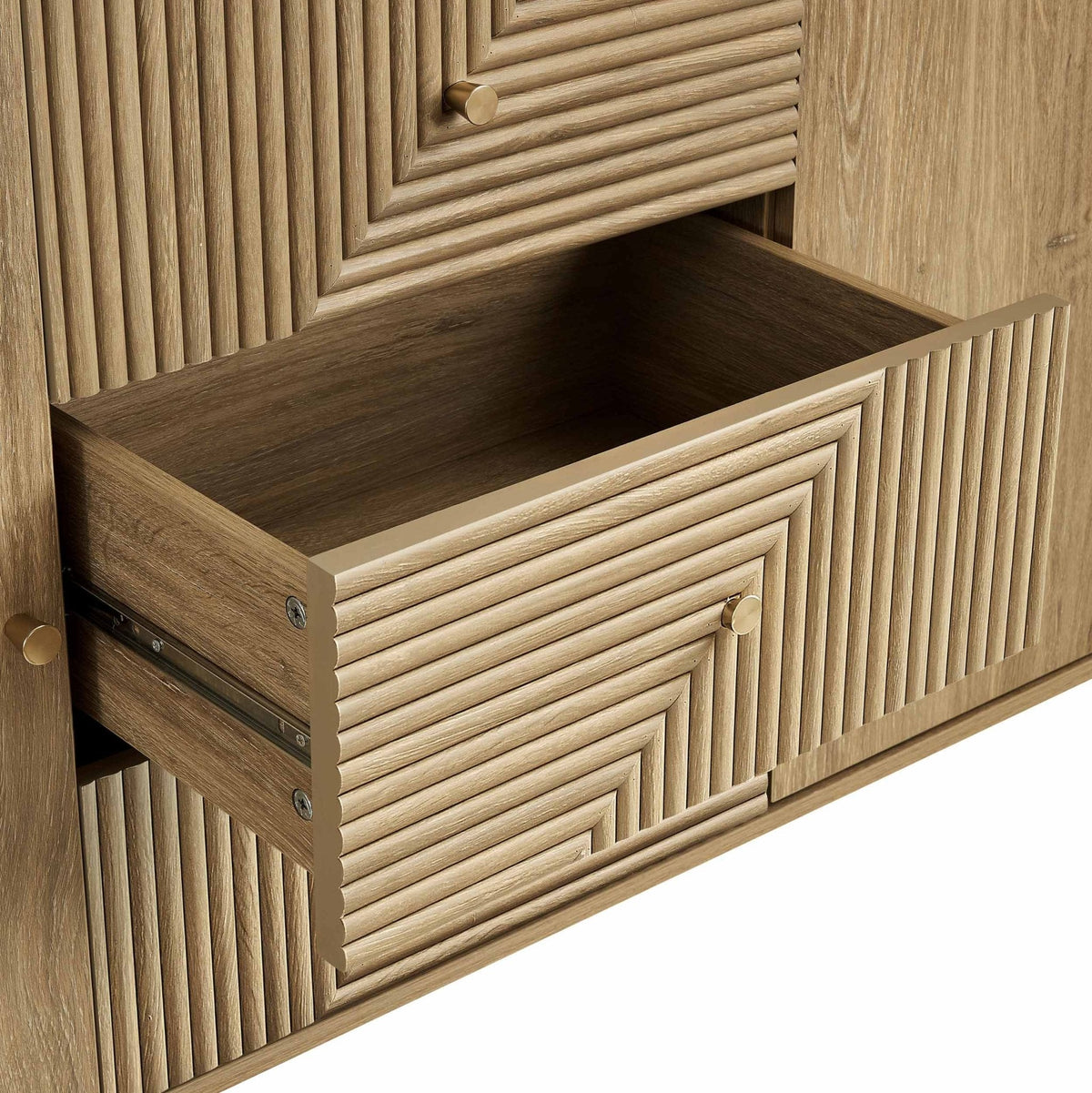 Dora Large Sideboard with Drawers - Light Wood