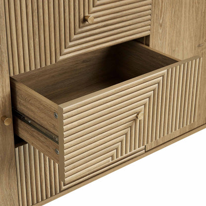 Dora Large Sideboard with Drawers - Light Wood