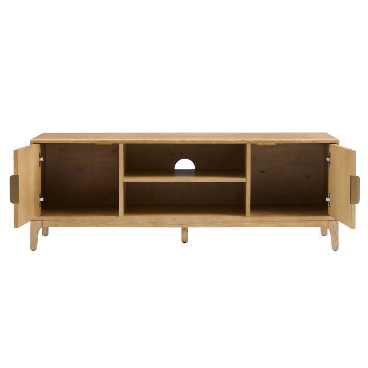 Elena TV Unit for TVs up to 60" - Light Wood - Wood Veneer