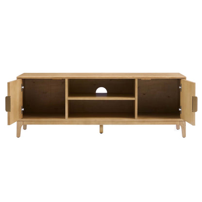 Elena TV Unit for TVs up to 60" - Light Wood - Wood Veneer