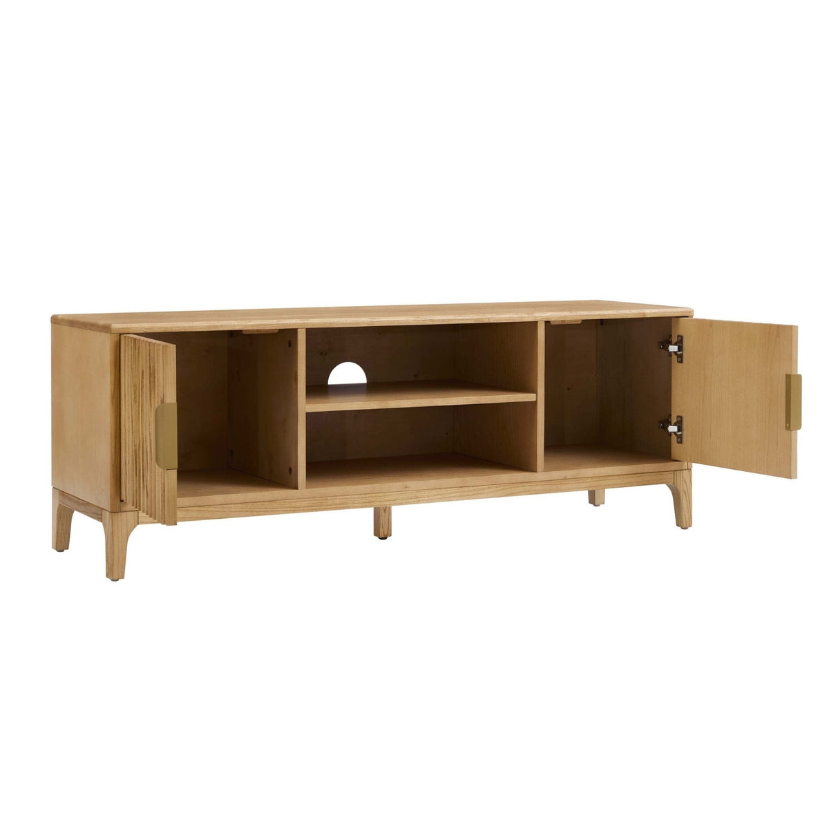 Elena TV Unit for TVs up to 60" - Light Wood - Wood Veneer