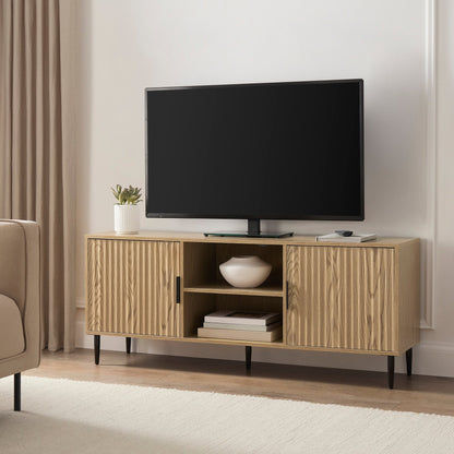 Evie TV Stand for TVs up to 65"- Wood Effect