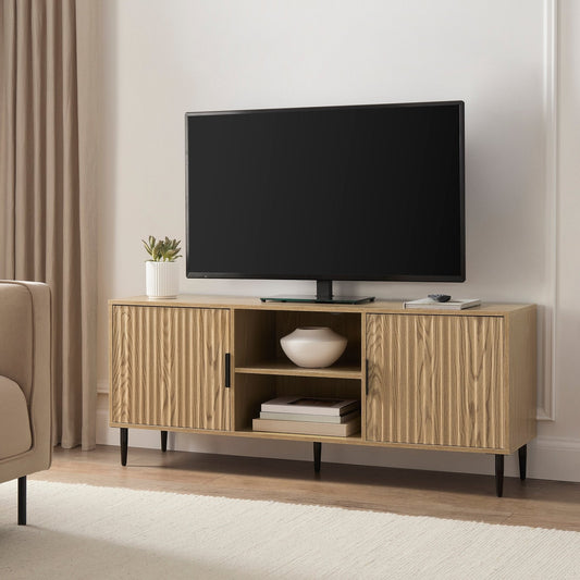 Evie TV Stand for TVs up to 65"- Wood Effect