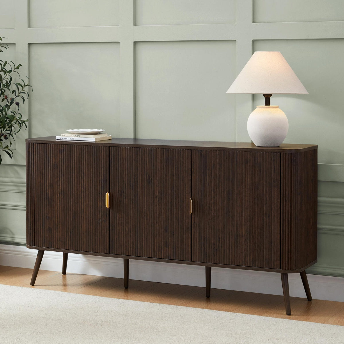 Hattie 3 Door Sideboard - Walnut