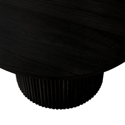 Hattie Round Pedestal Coffee Table - Black