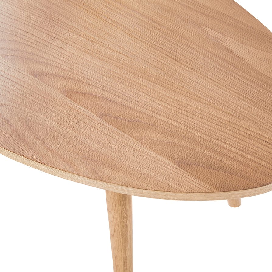 Heidi Solid Oak Oval Coffee Table - Light Wood