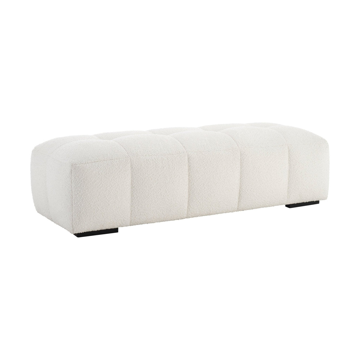 Manhattan Boucle Pouffe - Off White