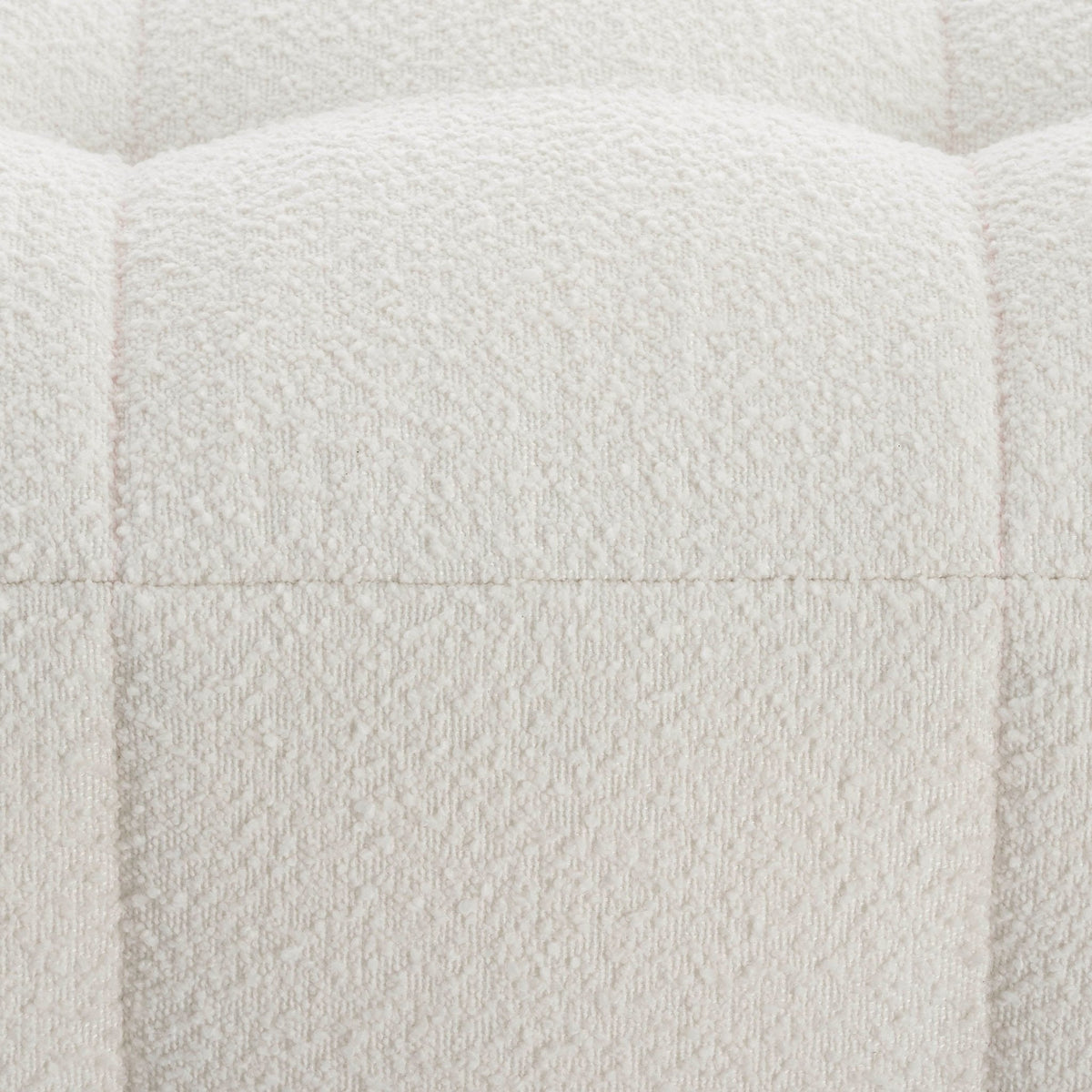 Manhattan Boucle Pouffe - Off White