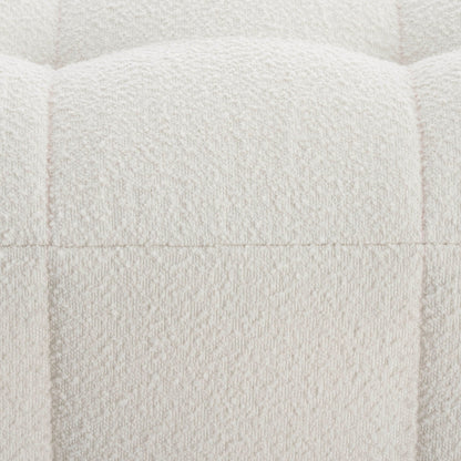 Manhattan Boucle Pouffe - Off White