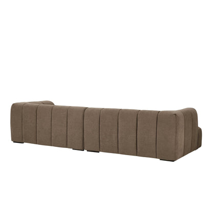 Manhattan Left Hand Chaise Sofa - Chenille Mushroom