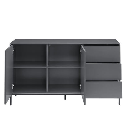 Nova Large Sideboard with Drawers - Charcoal