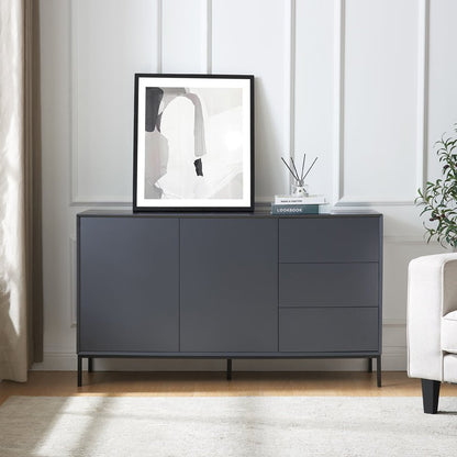 Nova Large Sideboard with Drawers - Charcoal