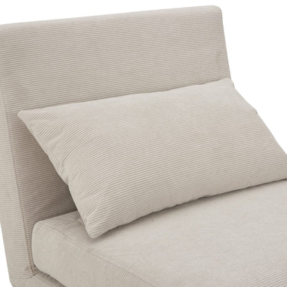 Seattle Single Click Clack Sofa Bed - Corduroy - Pebble