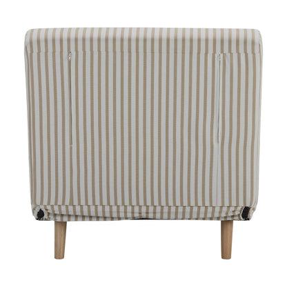 Seattle Single Click Clack Sofa Bed - Sand Stripe