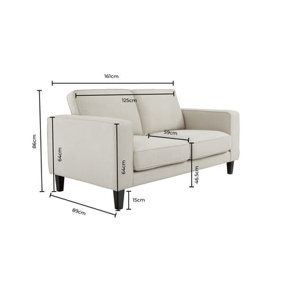 Soho 2 Seater Sofa - Grey