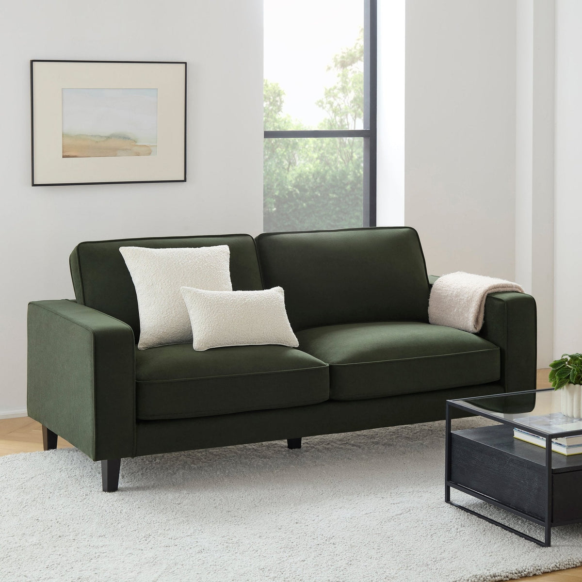 Soho 3 Seater Sofa - Dark Olive