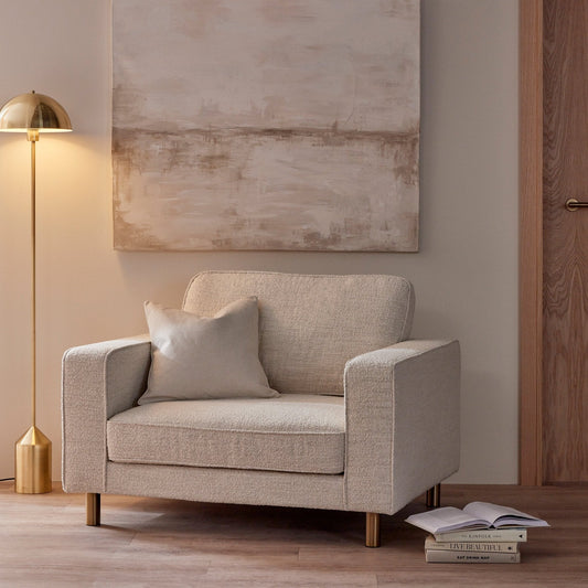 Soho Bouclé Loveseat - Ivory