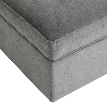 Soho Ottoman Storage Pouffe - Grey