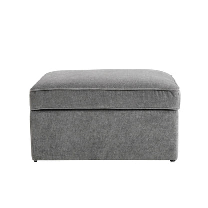 Soho Ottoman Storage Pouffe - Grey