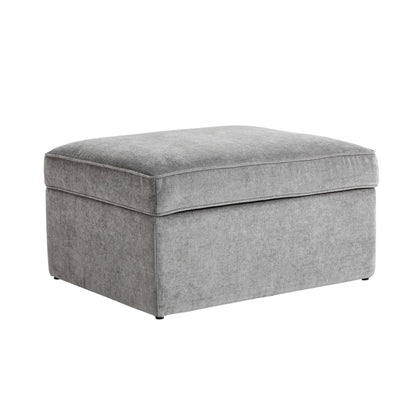 Soho Ottoman Storage Pouffe - Grey