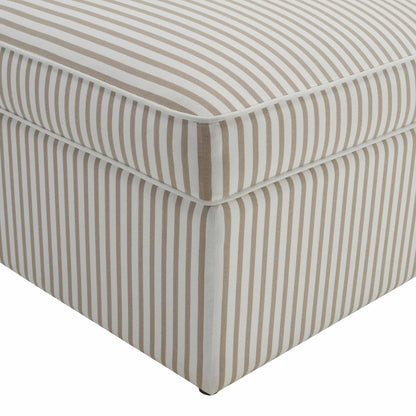 Soho Ottoman Storage Pouffe - Sand Stripe